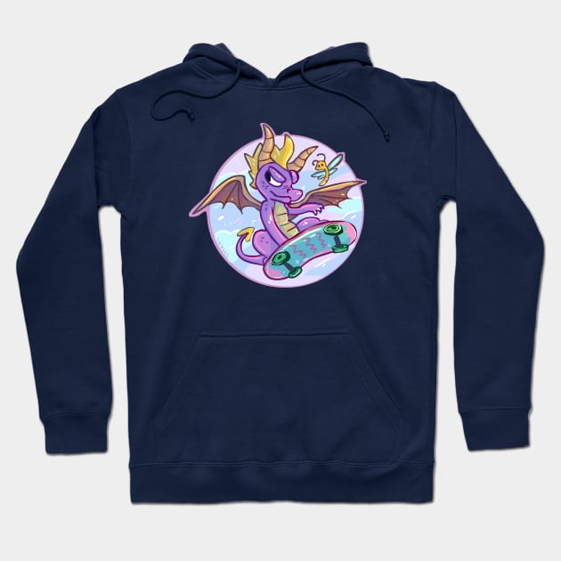 Skateboarding Spyro Hoodie by sky665